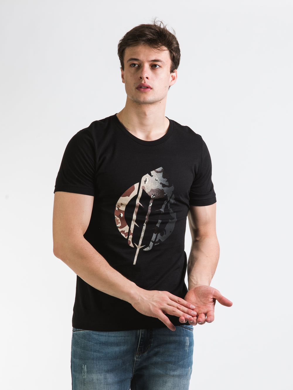 SECTION 35 BLACK CAMO TALKING FEATHER T-SHIRT - CLEARANCE