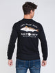 SALTY CREW MENS GREY GHOST LONG SLEEVE T-SHIRT - BLACK - CLEARANCE - Boathouse