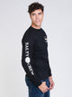 SALTY CREW MENS GREY GHOST LONG SLEEVE T-SHIRT - BLACK - CLEARANCE - Boathouse