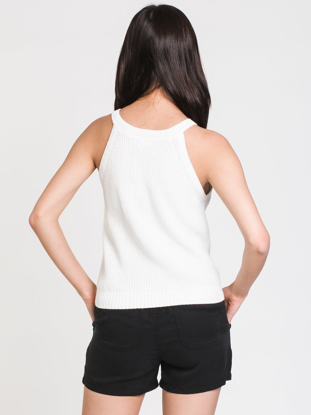 TENTREE HIGHLINE COTTON KNIT TANK-WHT - CLEARANCE