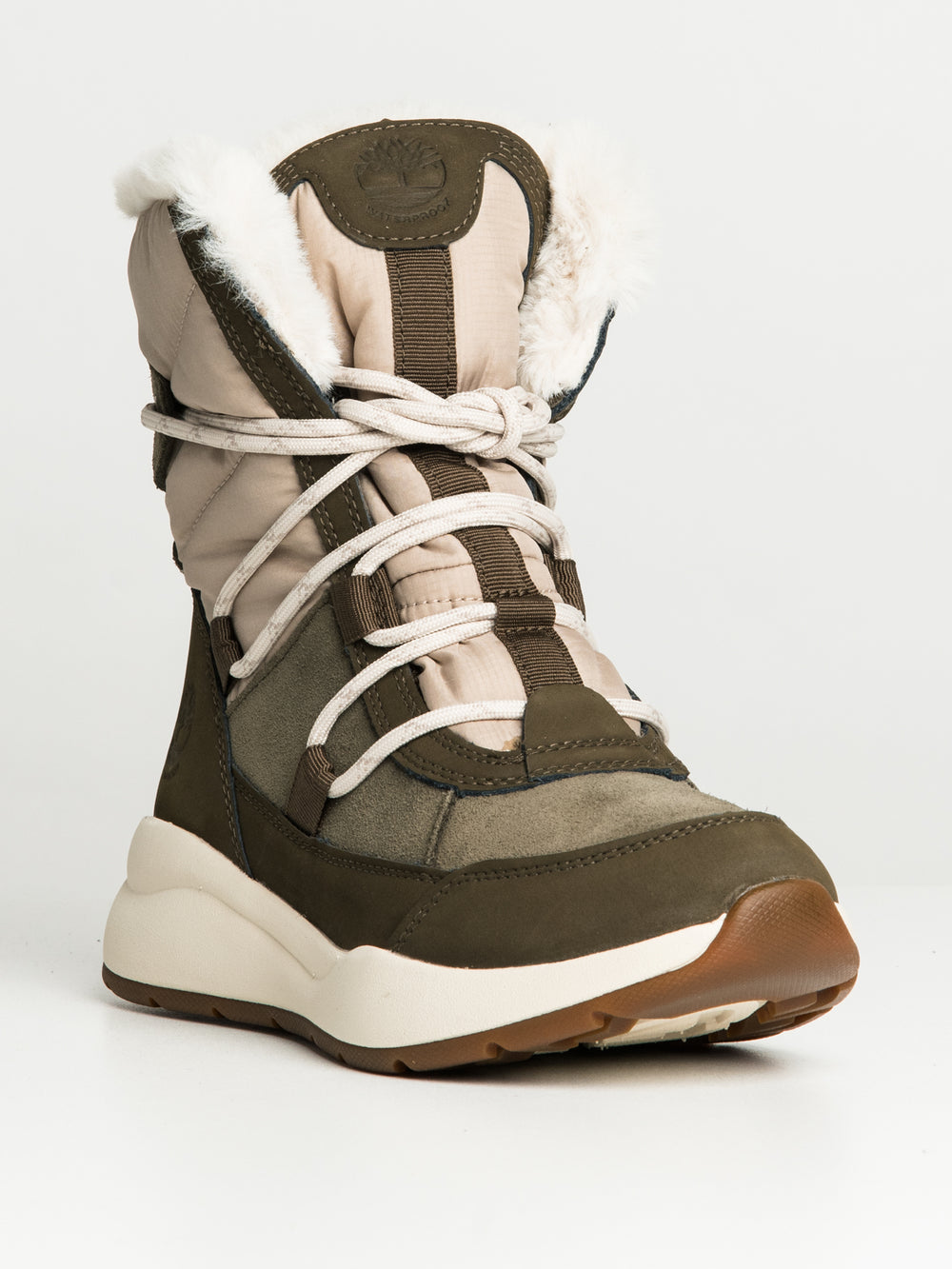 WOMENS TIMBERLAND BOROUGHS MID LACE-UP WINTER WATERPROOF BOOT