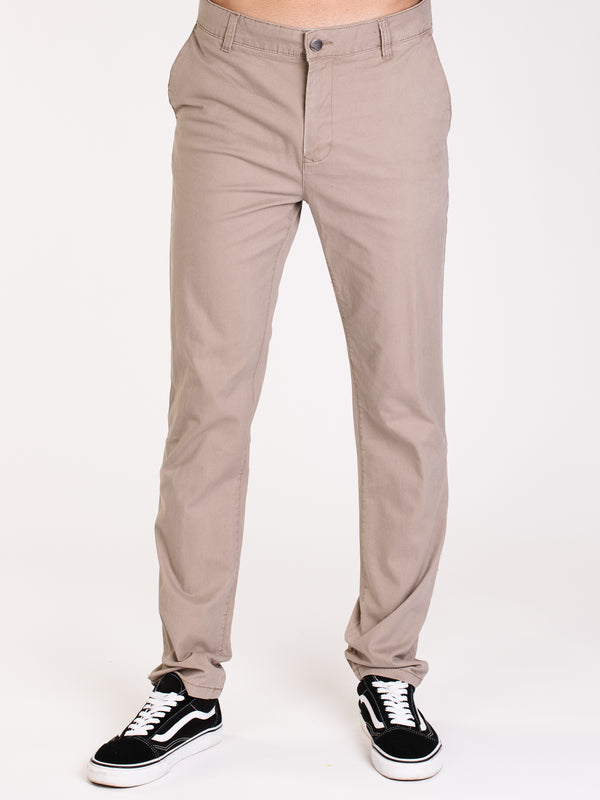 MENS SPRING SLIM CHINO - KHAKI - CLEARANCE