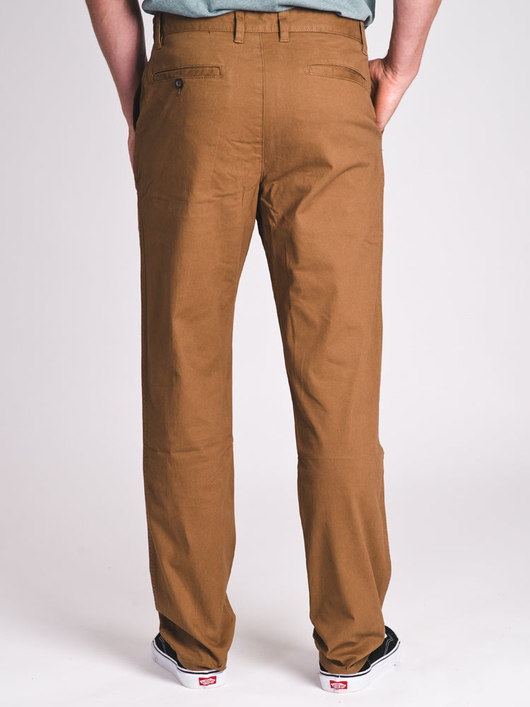 MENS RELAXED CHINO PANTS - FLAX - CLEARANCE
