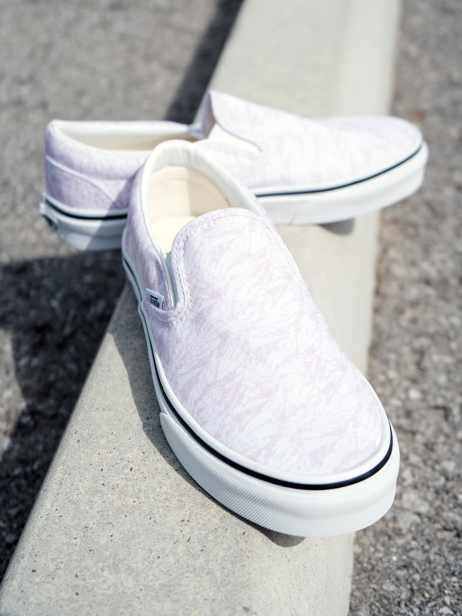 Pink vans with sales white stripe