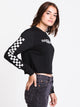 VANS WOMENS FUNNIER TIMES LONG SLEEVE CROP TEE - CLEARANCE - Boathouse