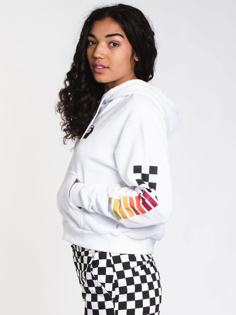 WOMENS HI PERFORMANCE PULLOVER HOODIE- WHT - CLEARANCE