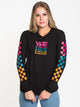 VANS WOMENS WORD CHECK L/S TEE - BLACK - CLEARANCE - Boathouse