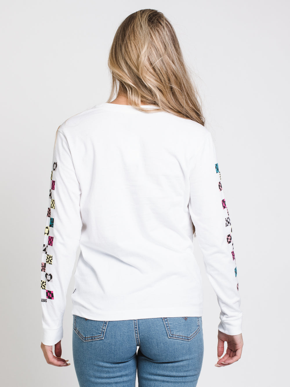 WOMENS BINKEY L/S TEE - WHITE - CLEARANCE