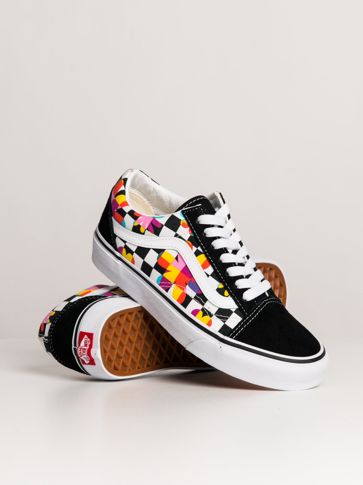 Colorful checkered hotsell old skool vans