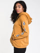 VOLCOM WOMENS DEADLY STONES PULLOVER HOODIE- GOLD - CLEARANCE - Boathouse