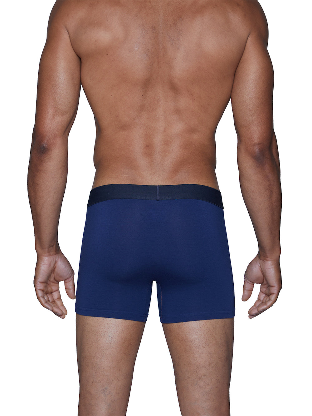 WOOD UNDERWEAR BOXER BRIEF WITH FLY - NAVY - CLEARANCE