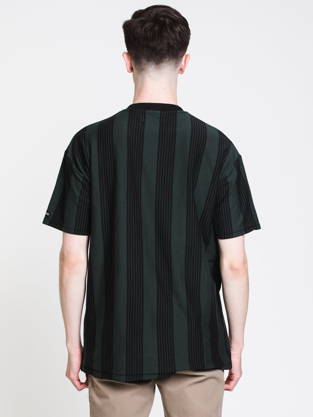 MENS LONGLINE S/S T - FOREST/BLACK - CLEARANCE